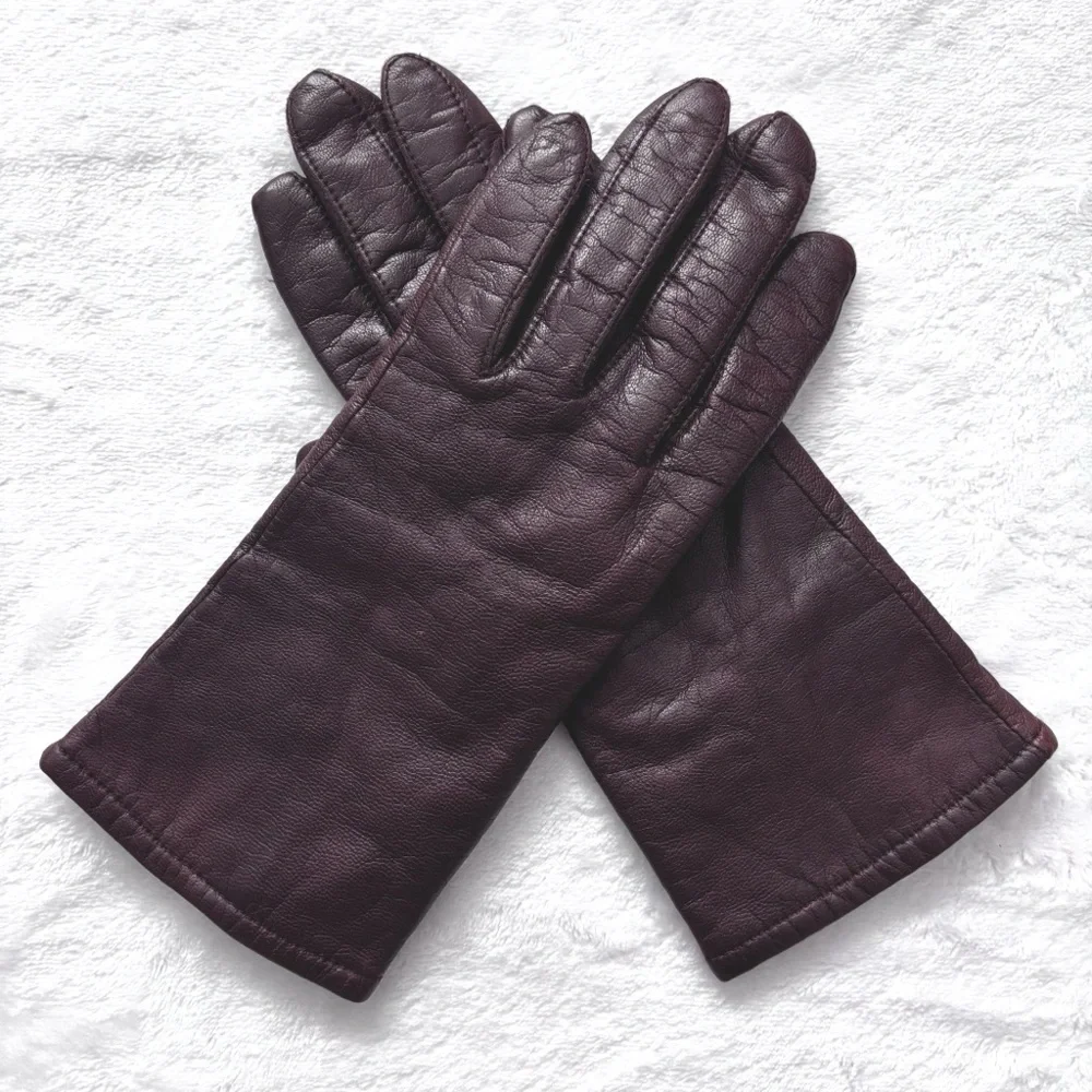 FOWNES Vintage Thinsulate Brown Leather Gloves--6.5